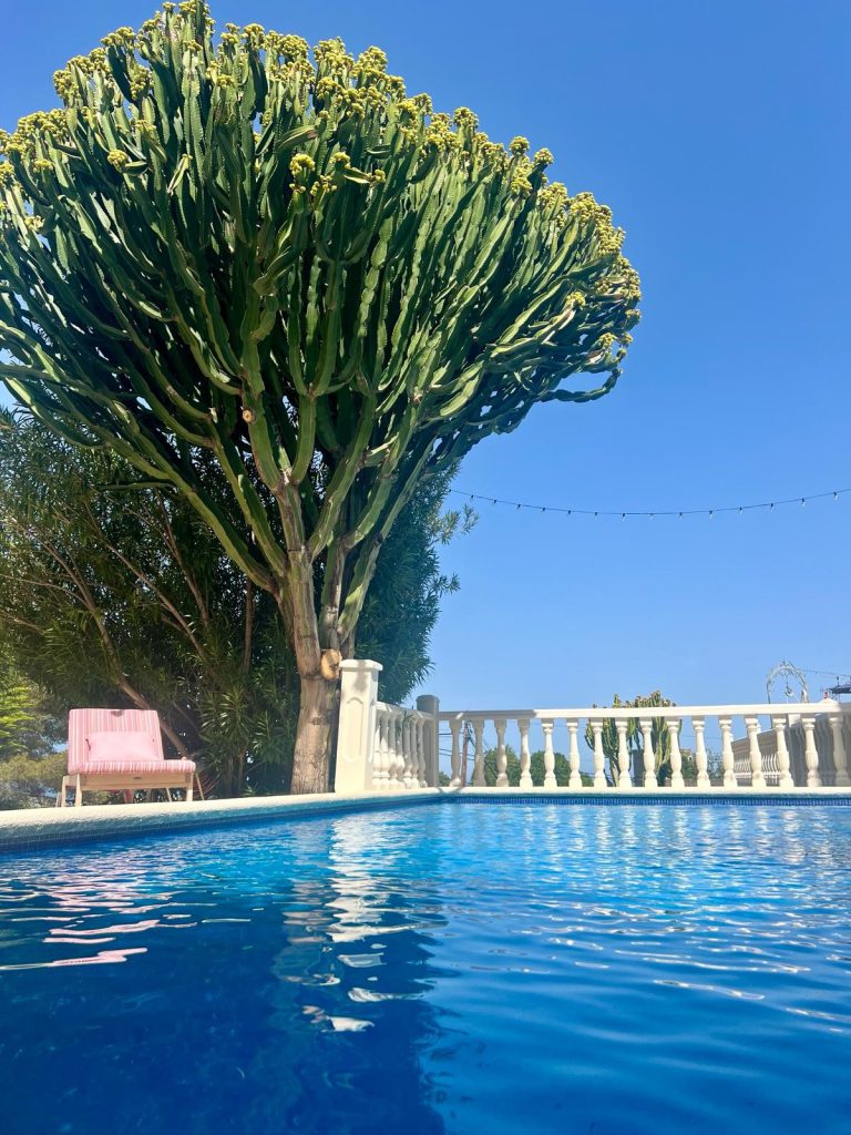 Swimming pool with view at Villa Orquídea in Dénia