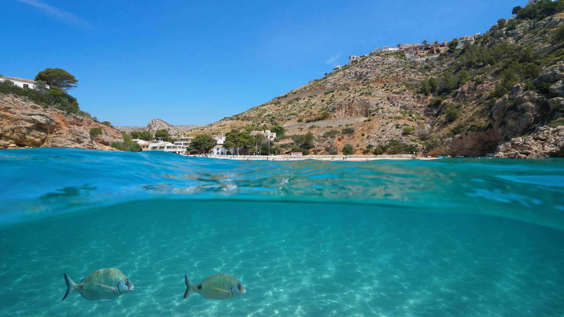 Turquoise water at Cala Granadella near Jávea