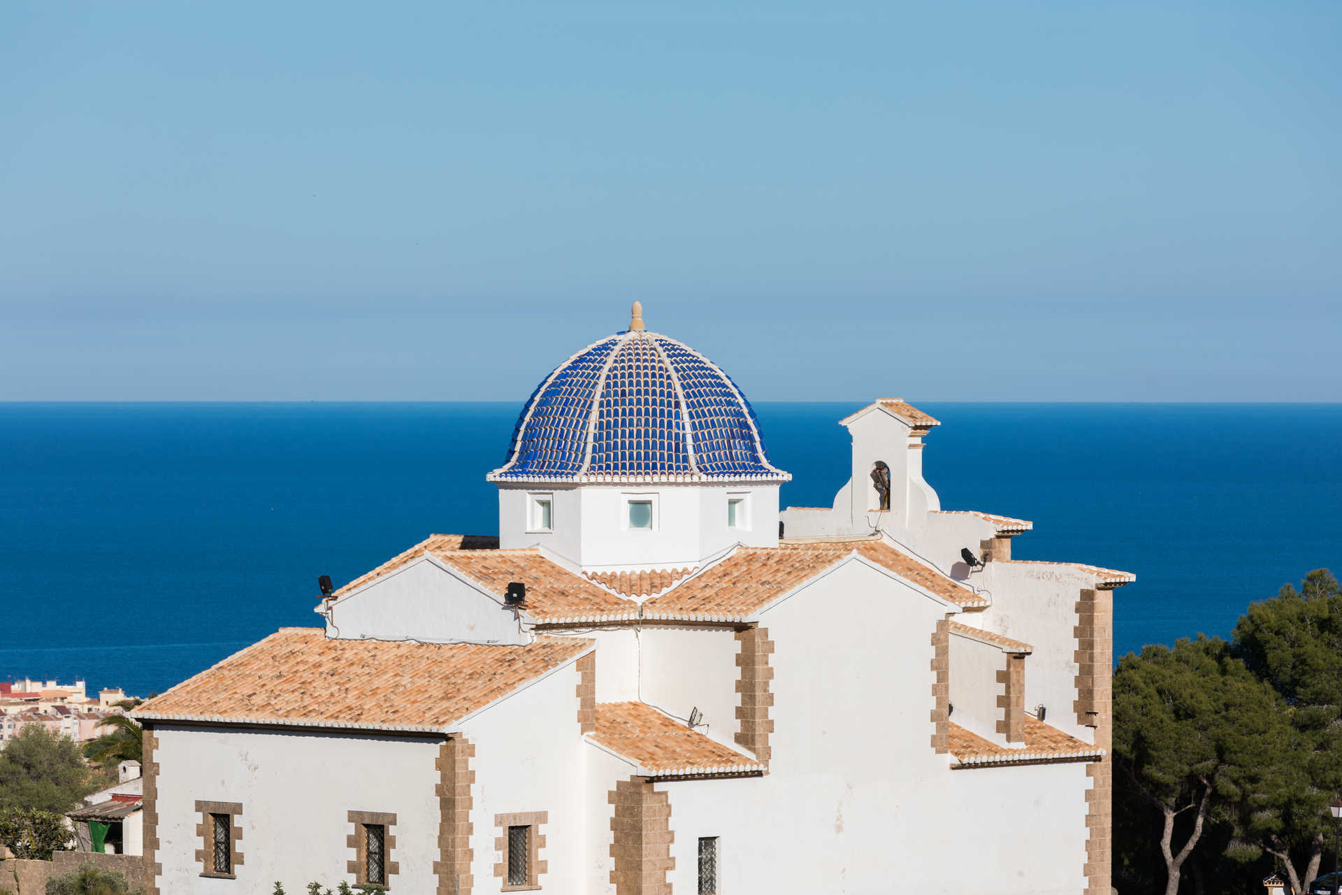 Church of Nuestra Señora de Loreto in Jávea overlooking the Mediterranean Sea