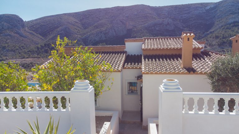 Mountain landscape view near Villa Vino in Pedreguer