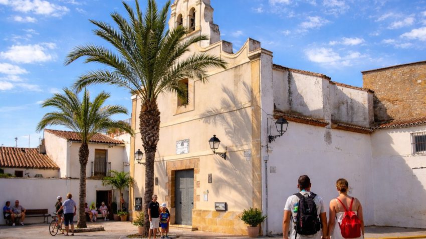 Village square in Els Poblets on the Costa Blanca